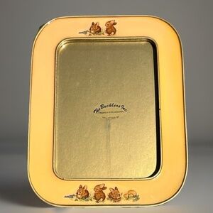 The Bucklers Bunnies Enamel Standing Photo Picture Frame Rabbit Easter